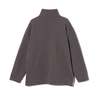 Zip Mock Neck Graphite 12oz Cotton Fleece - Thumbnail 2