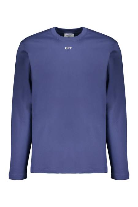 Thom Browne Long Sleeve Wool T-Shirt - Blue | Garmentory