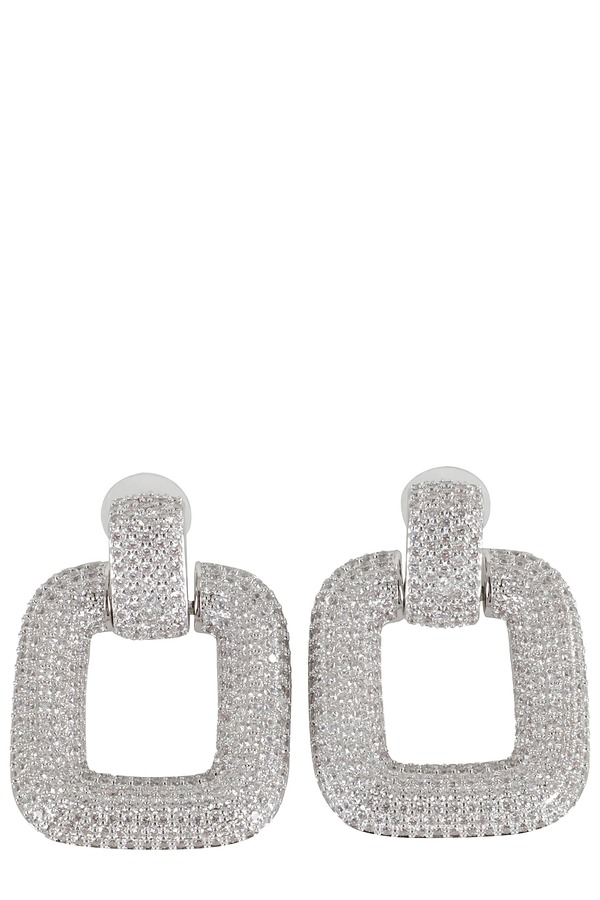 Self-Portrait Crystal Knocker Earrings - Silver Self-Portrait Crystal Knocker Earrings - Silver