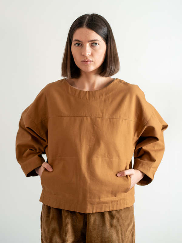 A B E L I N E Canvas Tunic - Caramel
