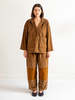 A B E L I N E Velvet Corduroy Snap Front Work PJ Jacket - Caramel - Thumbnail 2