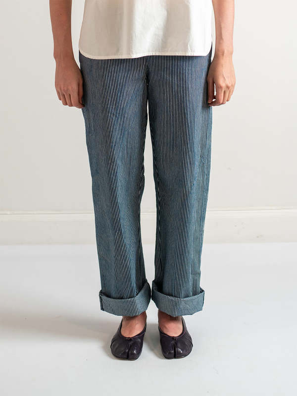 A B E L I N E Railroad Stripe Denim Garden Pants
