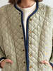 A B E L I N E Moiré Quilt Jacket - Sage - Thumbnail 4