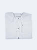 A B E L I N E Cotton Boxy Fit Snap Front Shirt - White - Thumbnail 3
