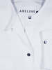 A B E L I N E Cotton Boxy Fit Snap Front Shirt - White - Thumbnail 4