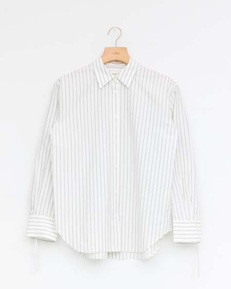 Ernie Palo Cotton Silk Stripe Shirt - Sax | Garmentory