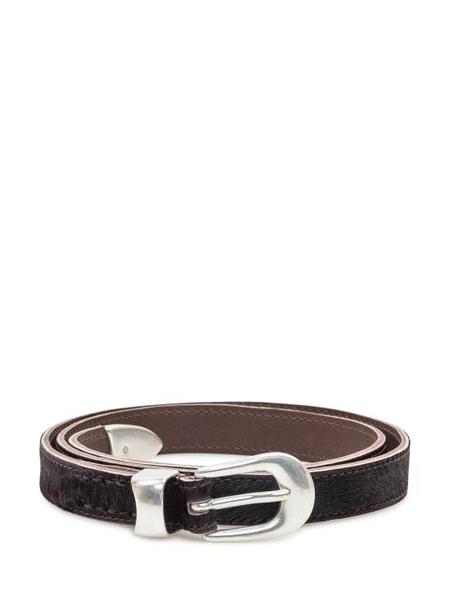Our Legacy 2cm Flowers Belt - Black Leather | Garmentory