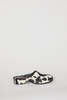 "INTENTIONALLY __________." SHIFT COWHIDE BUBBLE CLOG - BLACK MOO - Thumbnail 7