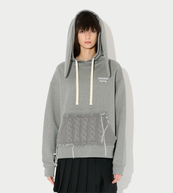 l*l様 CHARLESJEFFREYLOVERBOYChunkyRabbitB Buy Charles Jeffrey Loverboy Patch Rabbit Ears Hoodie 'Grey