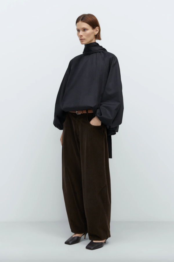 Cordera Corduroy Baggy Pants - Brown