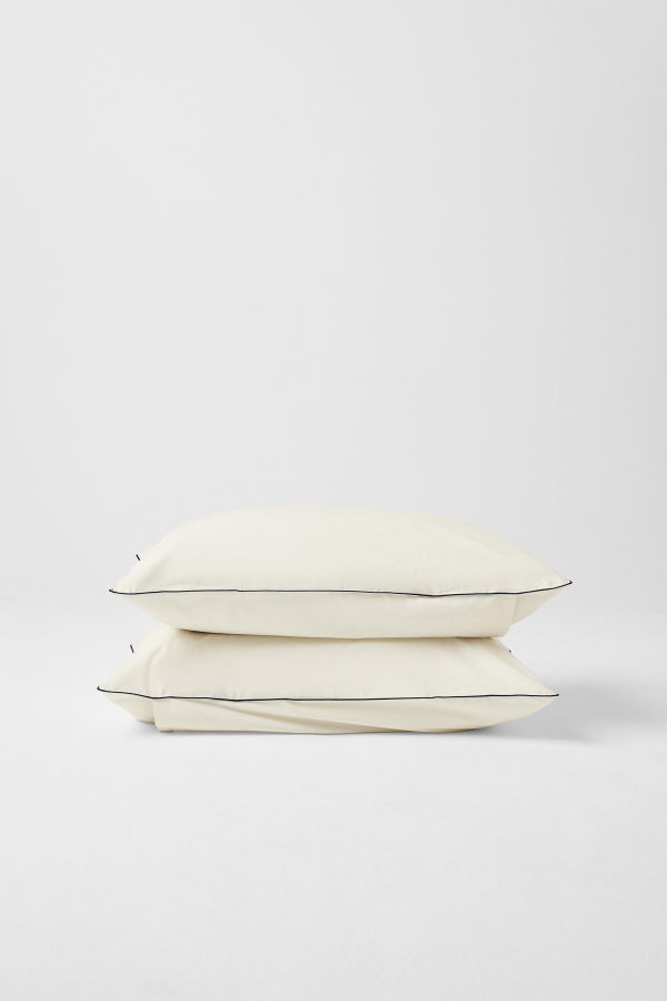 SUTRAM Contrast Edge King Pillowcase Pair