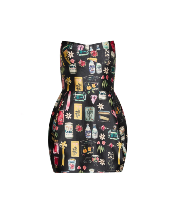 Amanda Uprichard Bowery Dress - Black Treasure Print