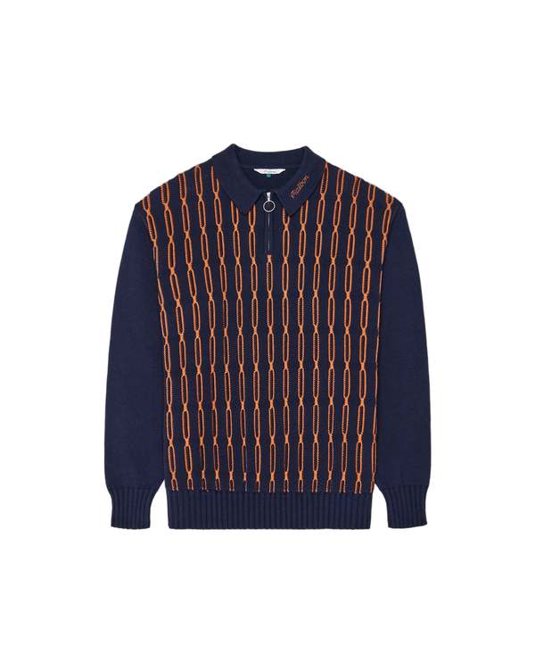 Malbon ニットポロ MALBON GOLF Links Polo Sweater - Navy | Garmentory