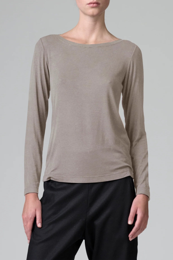 Transit Par Such LS Crew T-Shirt - Stone