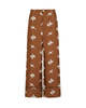 Marni Raven-Print Wide Leg Trousers - Brown - Thumbnail 1