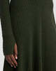 Victoria Beckham Ribbed Midi Knit Skirt - Green - Thumbnail 5