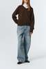 Dunst Soft Volume V-Neck Sweater - Brown - Thumbnail 8