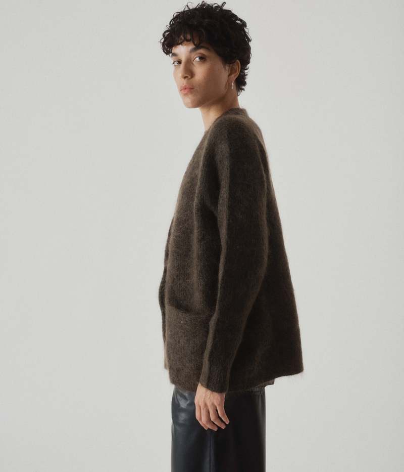 SAYAKA DAVIS NEW YORK Mohair Cardigan - Olive