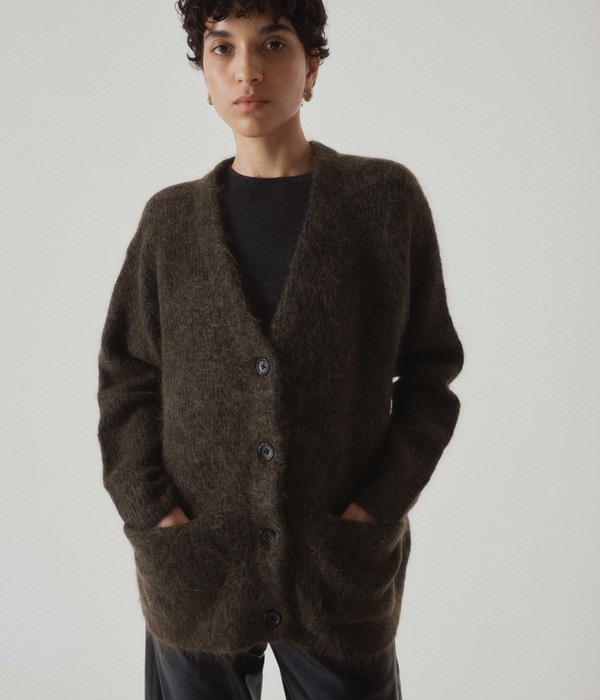 SAYAKA DAVIS NEW YORK Mohair Cardigan - Olive