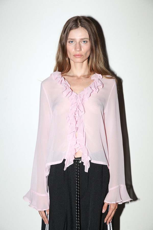 KkCo Coil Silk Top - Blush