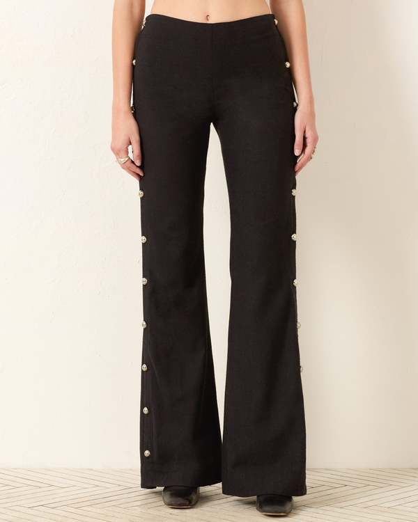 Alix Of Bohemia Holland Noir Silk Pant