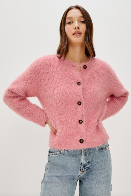 トップス AMOMENTO SHEER CARDIGAN Amomento Wholegarment Sheer Cardigan in Black | Parallel