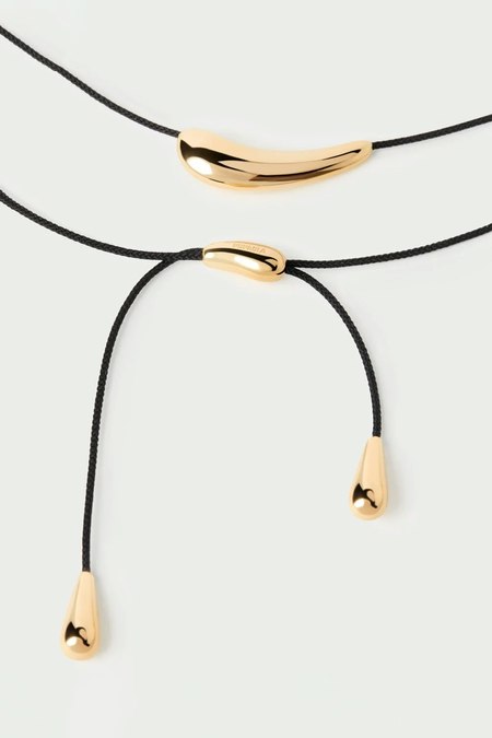 Wouters & Hendrix Double Signet Ring Necklace - Gold