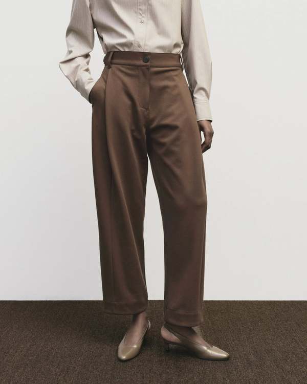 Mijeong Park Pleated Barrel-Leg Pants