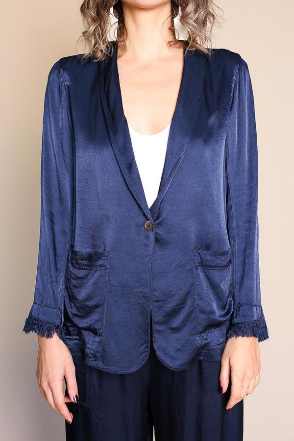 Raquel Allegra Satin Shawl Blazer Raquel Allegra Satin Shawl Blazer