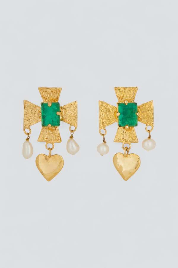 Mondo Mondo Gold Cardinal Earrings