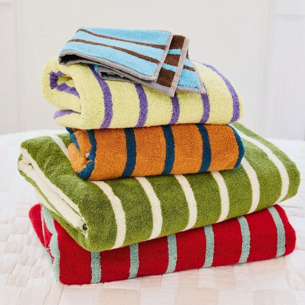 Dusen Dusen Bird Stripe Towels