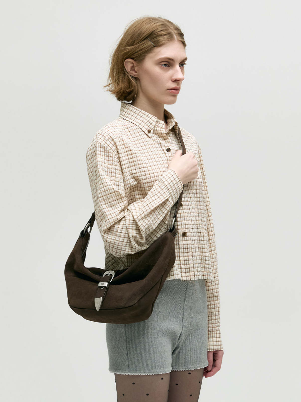 Marge Sherwood Nubuck Medium Belted Hobo Bag - Hush Nubuck - Image 1 of 9