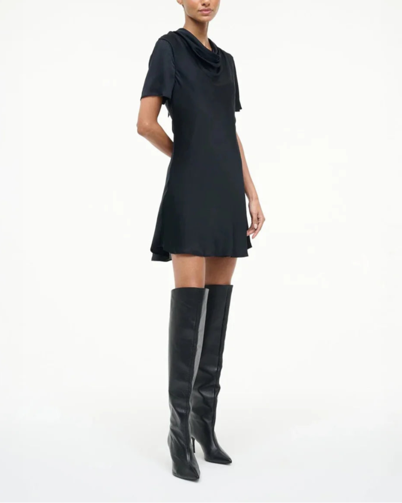 Staud Iris Silk Dress - Black