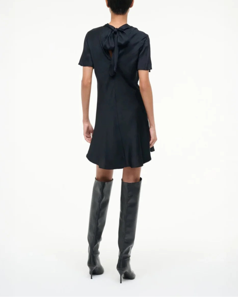 Staud Iris Silk Dress - Black