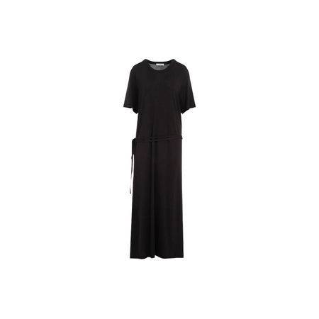 LEMAIRE BELTED RIB T-SHIRT DRESS - black | Garmentory