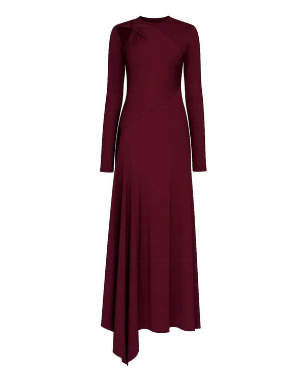 Victoria Beckham Twist Armhole Detail Midi Dress - Merlot | Garmentory Victoria Beckham Twist Armhole Detail Midi Dress - Merlot | Garmentory