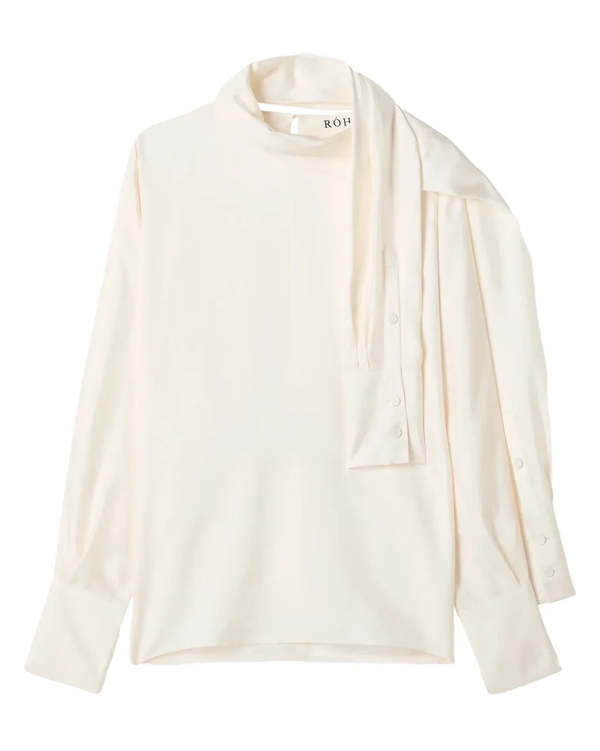 Rohe Foulard Silk Top - White Rohe Foulard Silk Top - White