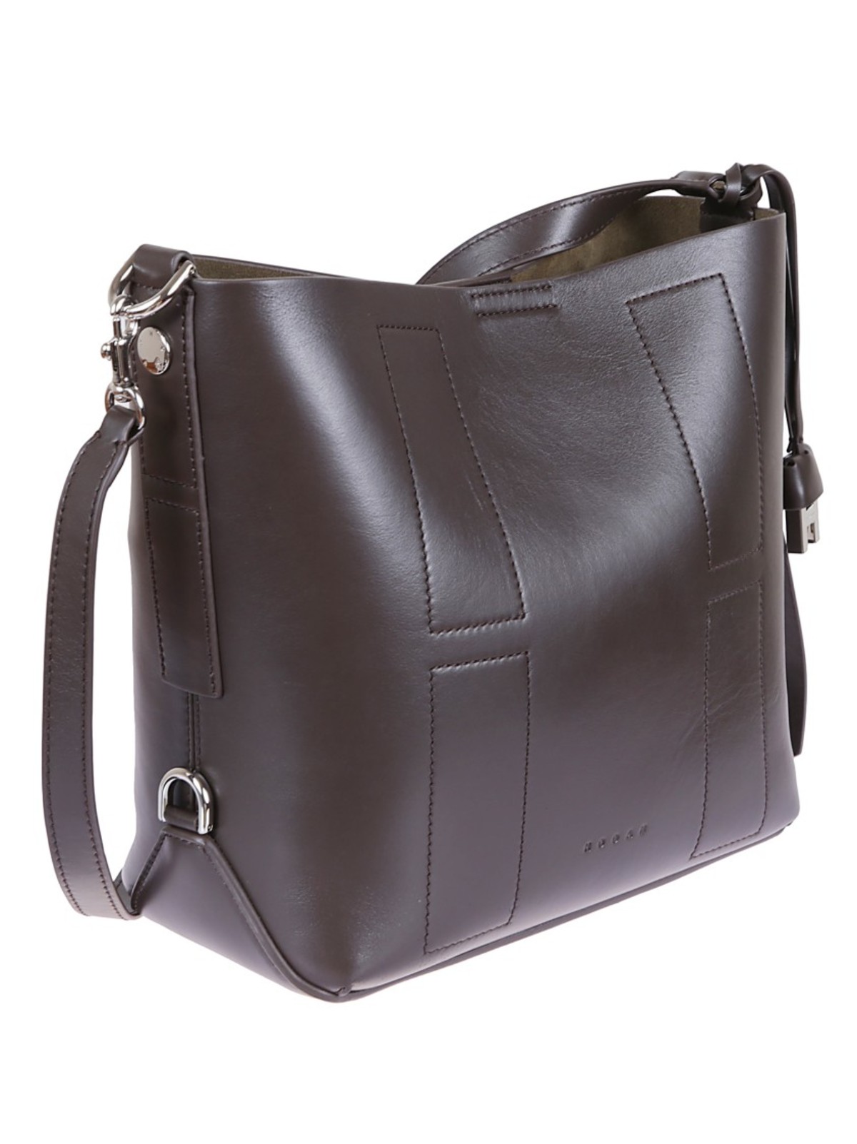 Hogsback Leather Hogan Dark Brown Leather Hobo Bag - Dark Brown | Garmentory