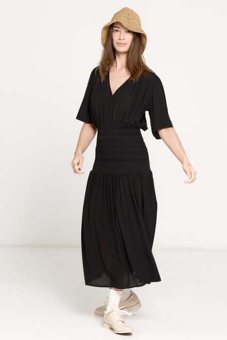 Ganni Tint Edge Dress - Black | Garmentory