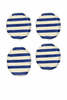 Casa Amarosa Ceramic Plate, 6.3x6.3 Inches - Blue Stripe - Thumbnail 1