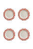 Casa Amarosa Ceramic Stripe Salad Plate Set of 4 - Thumbnail 1