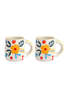 Casa Amarosa Floral Extravaganza Coffee Mug Set of 2, 3.5 x 2.5 Inches - Thumbnail 1