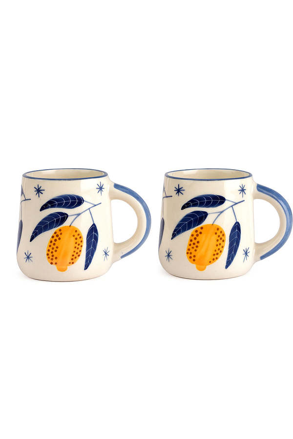 Casa Amarosa Lemon Coffee Mug (Set of 2)