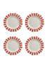 Casa Amarosa Ceramic Stripe Dinner Plate (Set of 4) - Thumbnail 1
