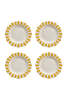 Casa Amarosa Ceramic Stripe Dinner Plate (Set of 4) - Thumbnail 1
