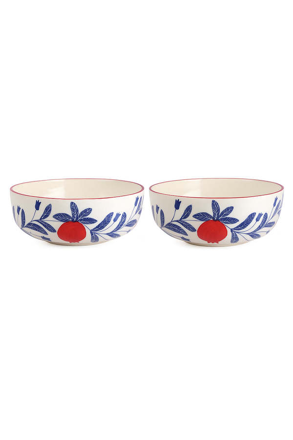 Casa Amarosa Anaar Bowl Set of 2, 2.5x7 Inches
