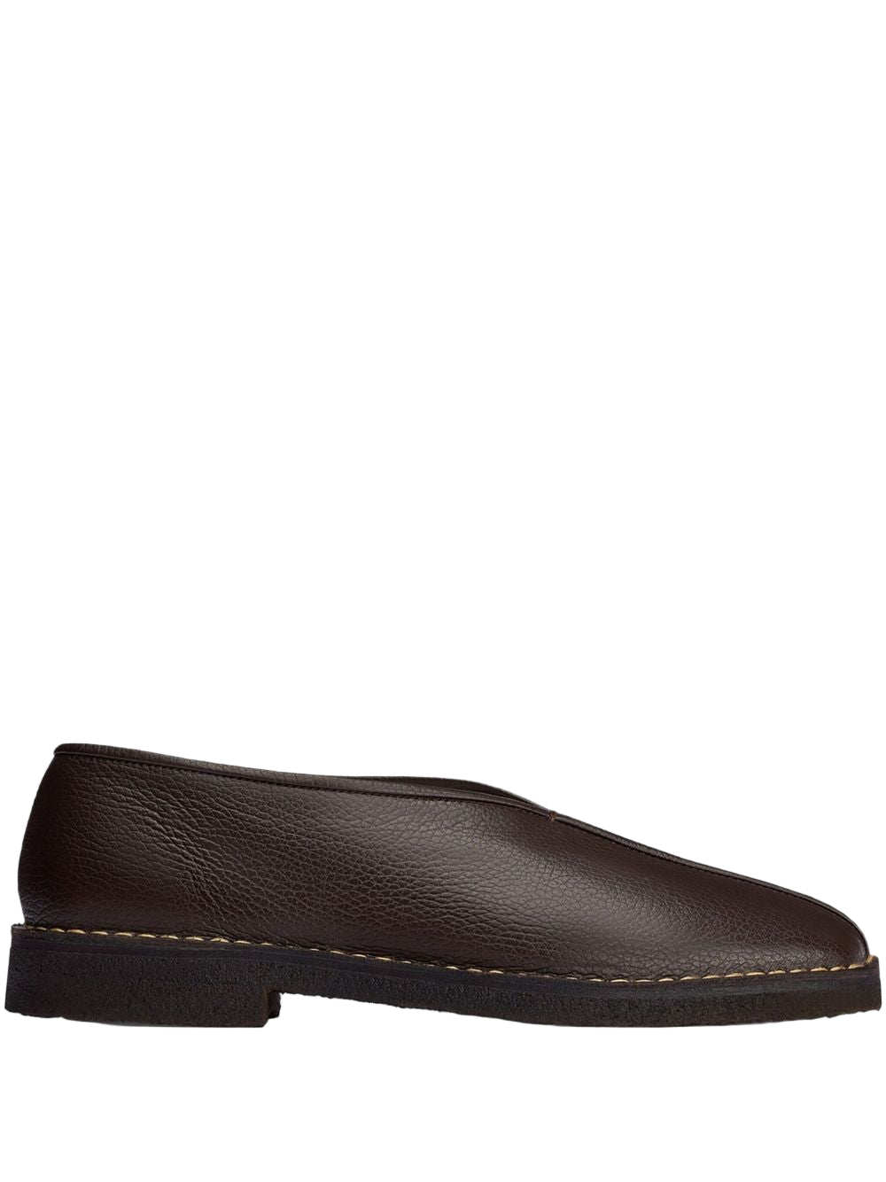 Lemaire Piped Crepe Slippers - Dark Brown | Garmentory