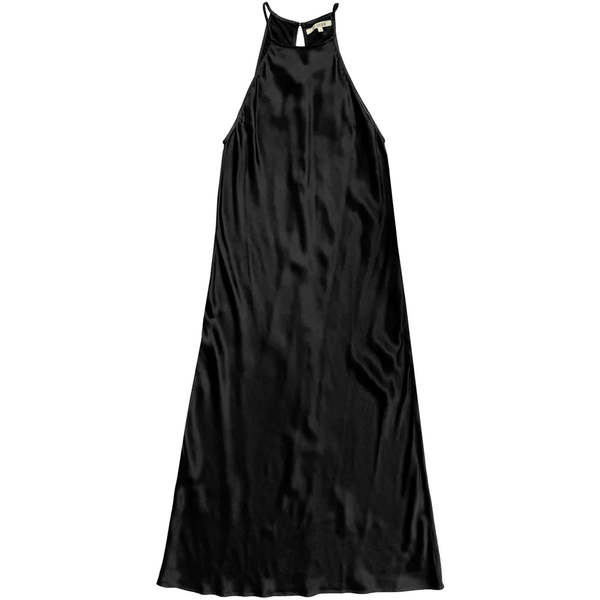 Ali Golden High Neck Bias Dress