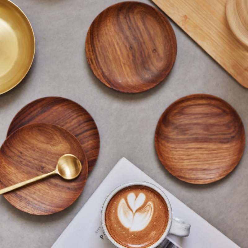 Fleck Teak Coasters - Thumbnail 4