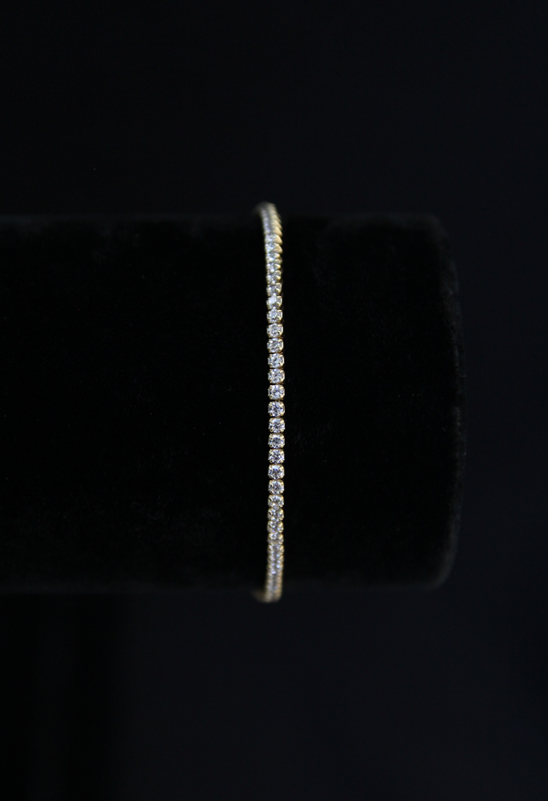 The NKC Store Gold Ultra Thin Tennis Bracelet